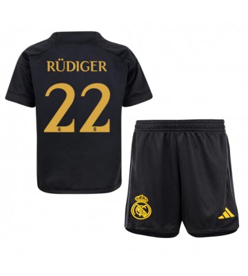 Maillot de foot Real Madrid Antonio Rudiger #22 Troisième enfant 2023-24 Manches Courte (+ pantalon court)